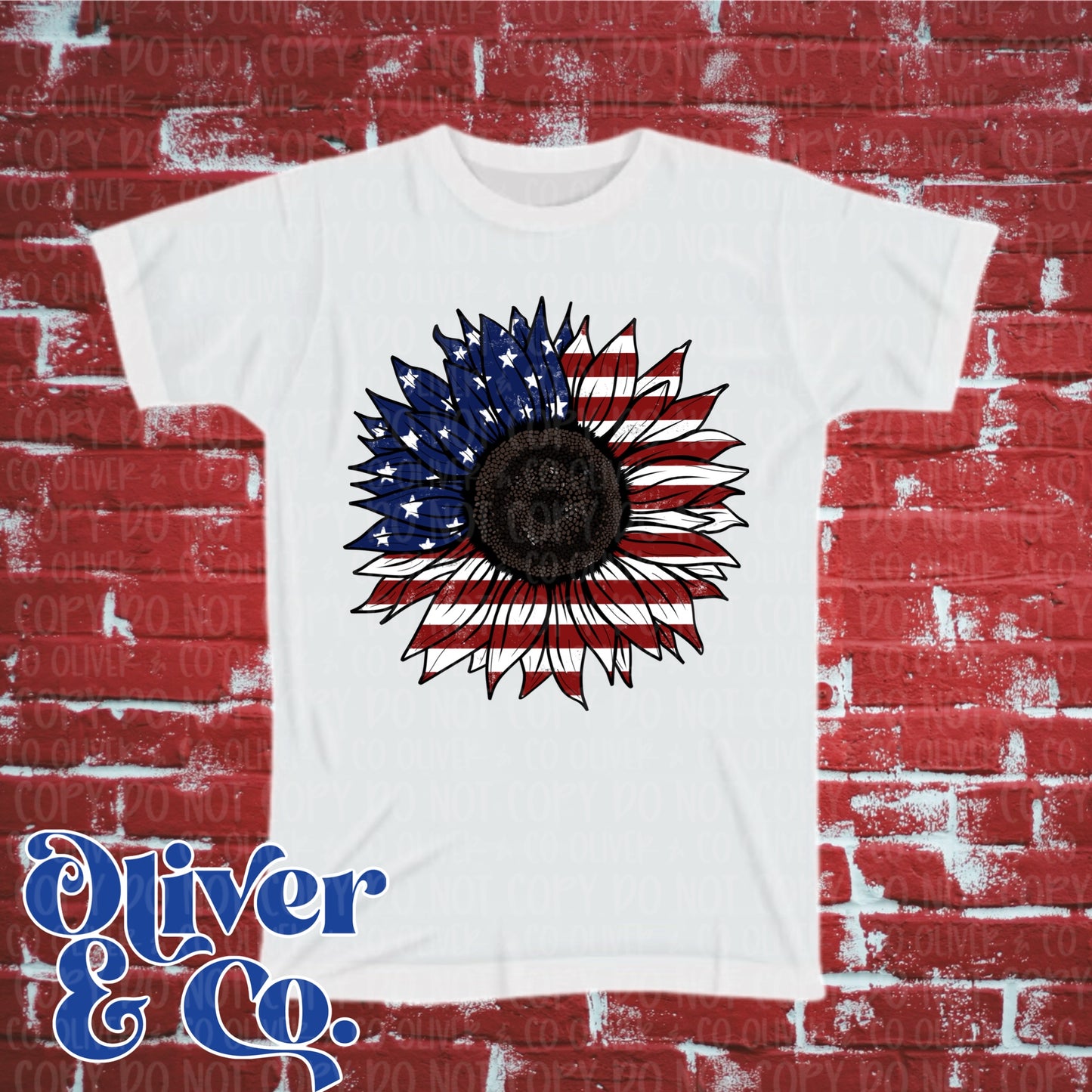 Red, White & Due! Patriotic Sunflower