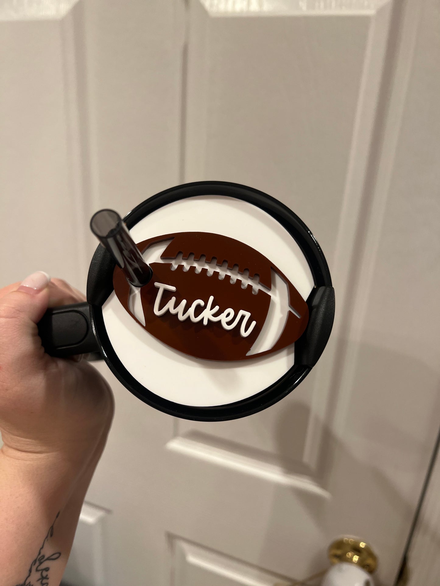 Football Tumbler Topper