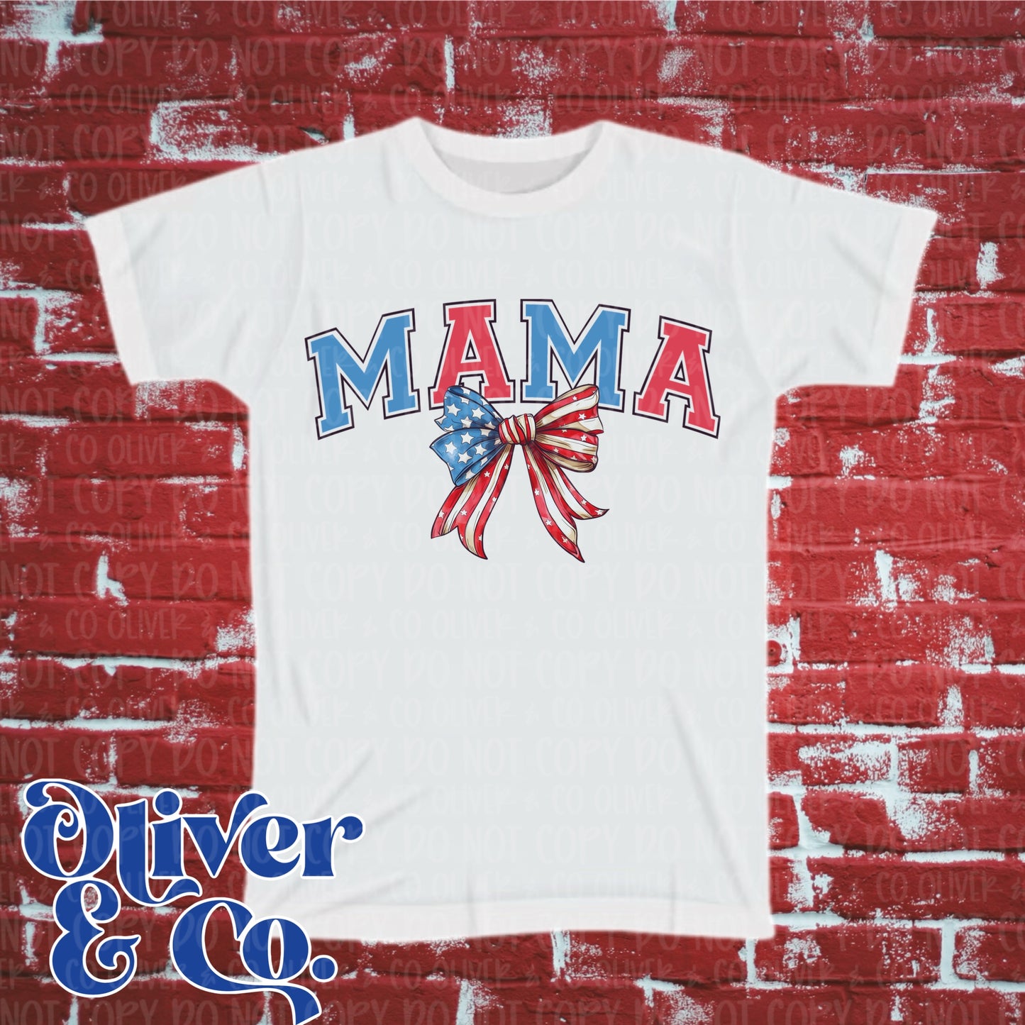 Red, White & Due! Mama with Bow
