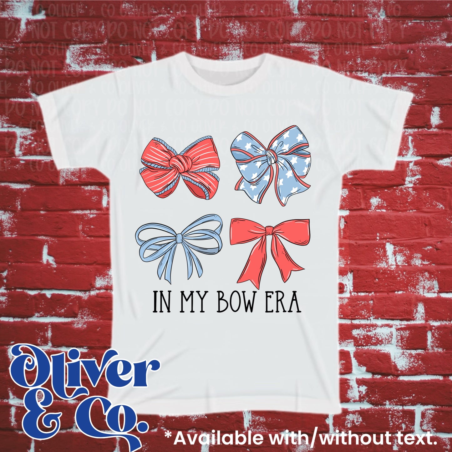 Red, White & Due! Bows with Text (In My Bow Era)