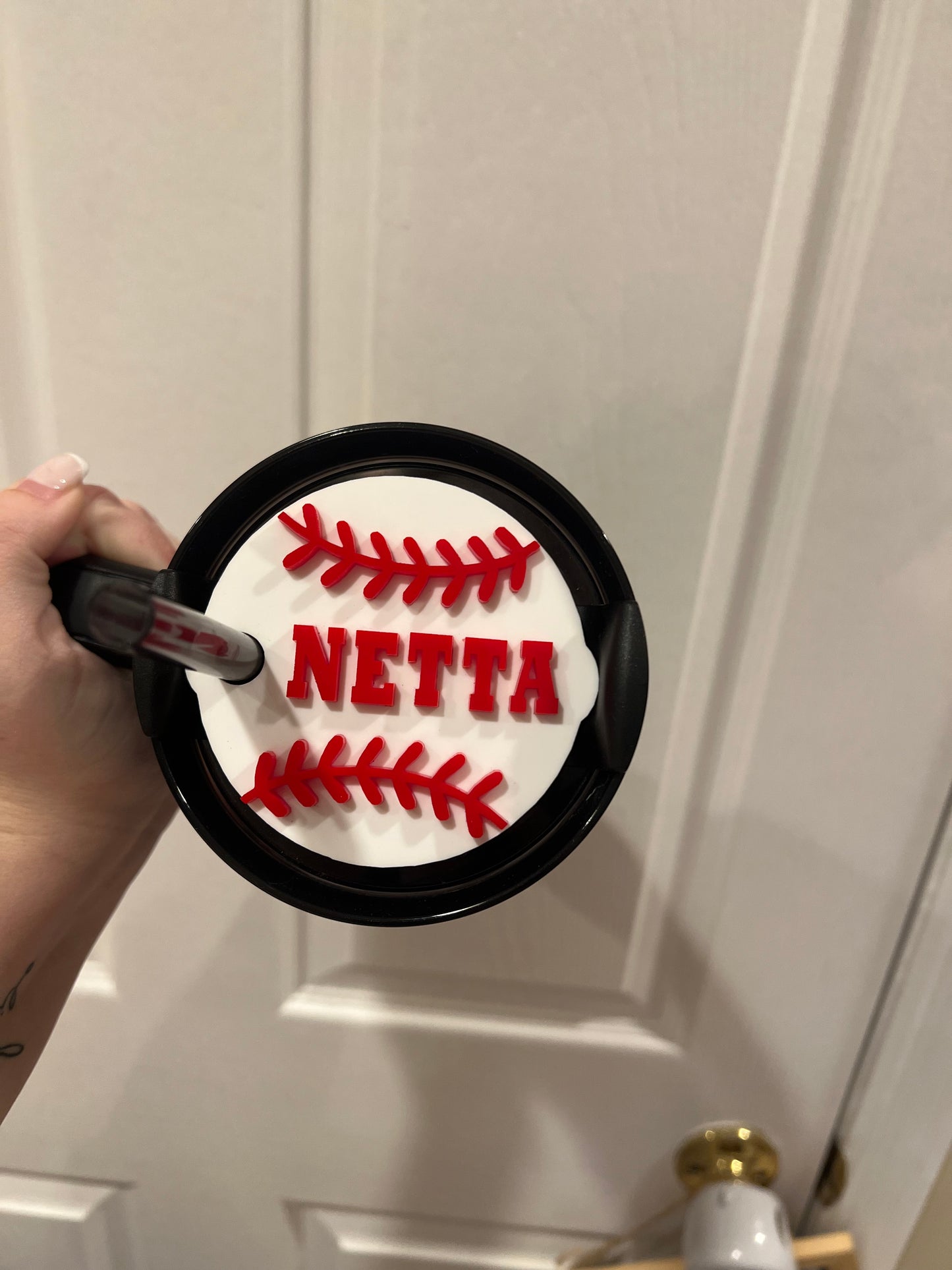Baseball Tumbler Topper