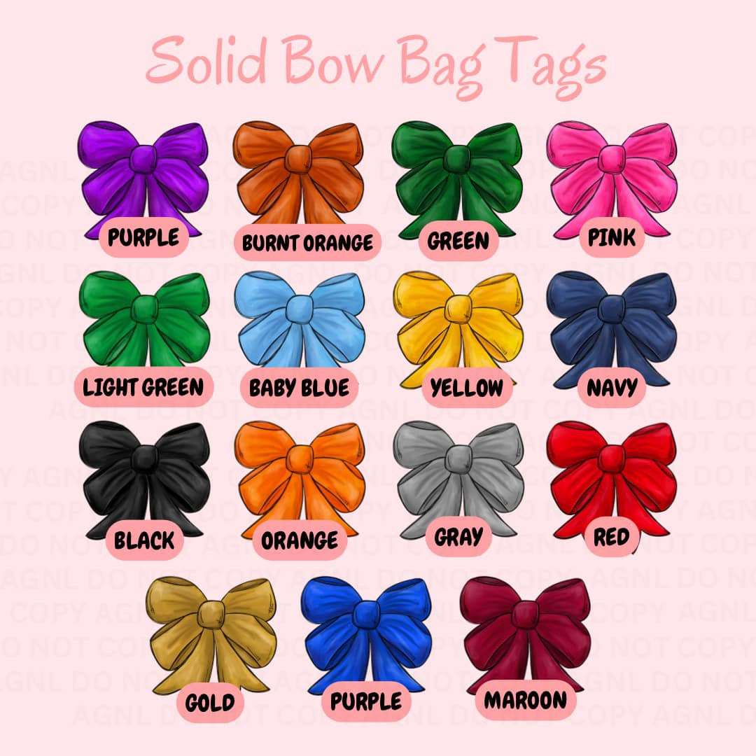 BOGO - Buy a bag tag, get a free keychain! Bow Bag Tag