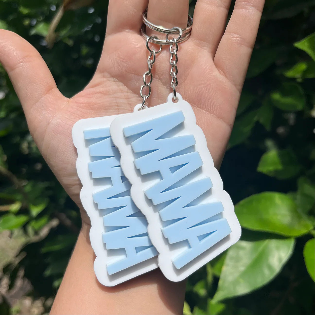 White & Pastel Keychain