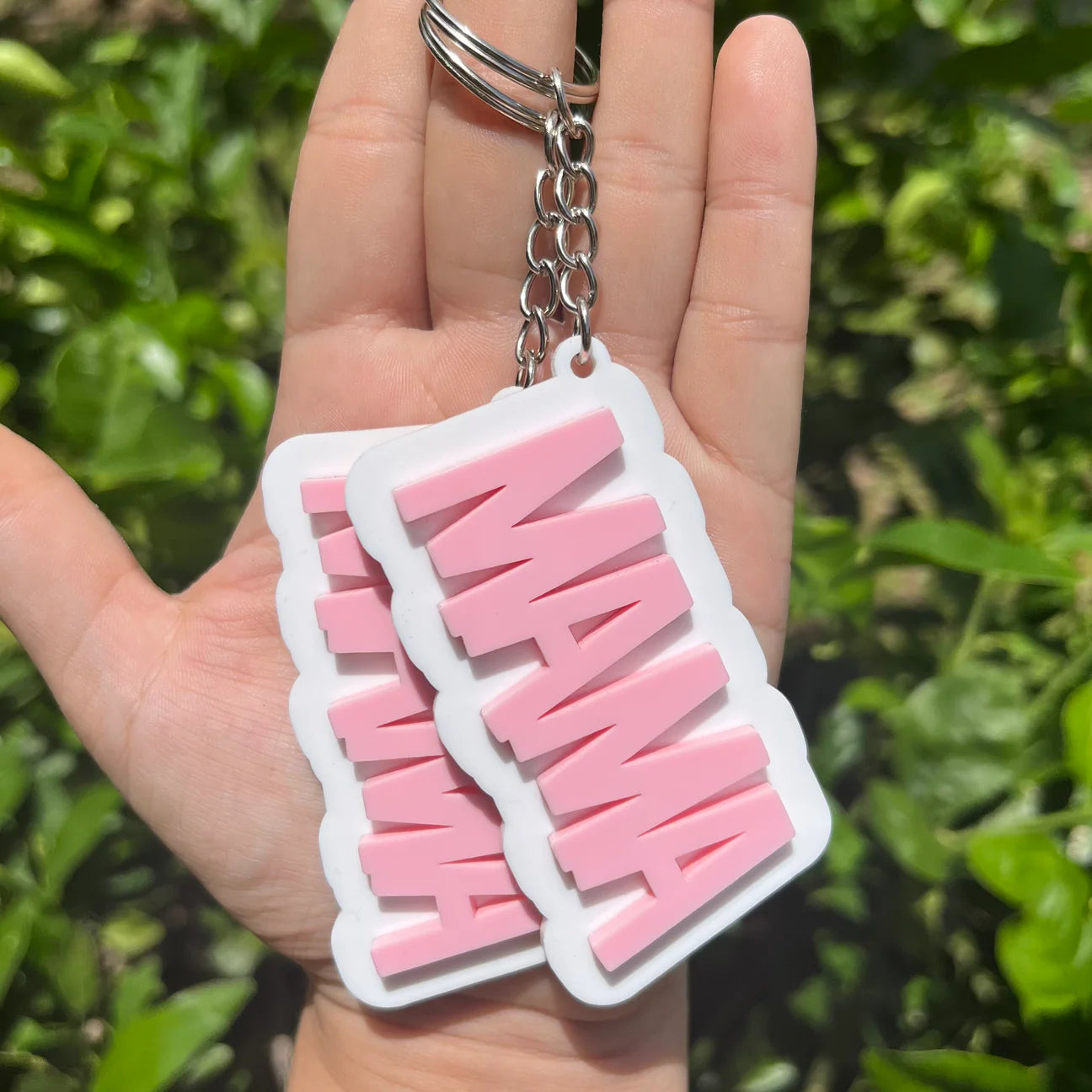 White & Pastel Keychain