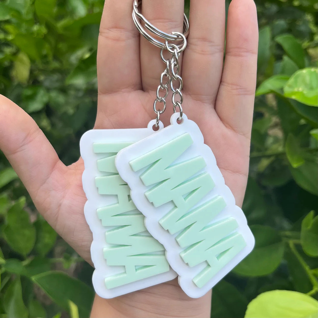 White & Pastel Keychain