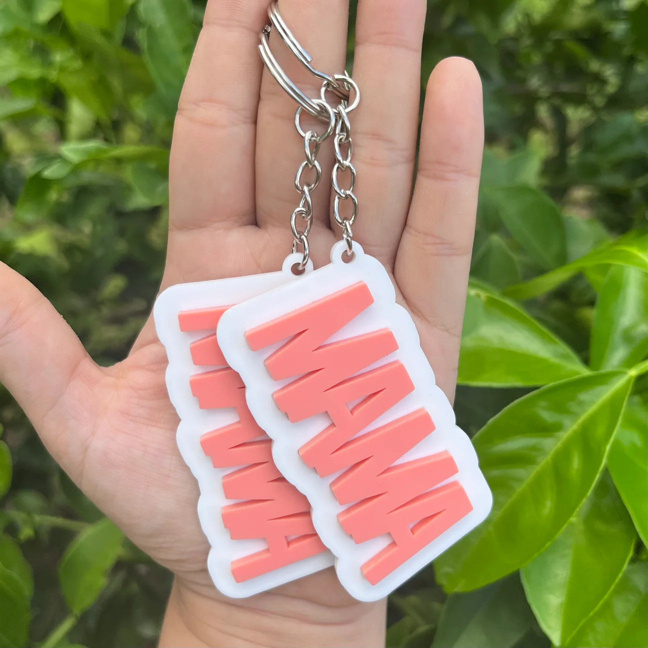 White & Pastel Keychain