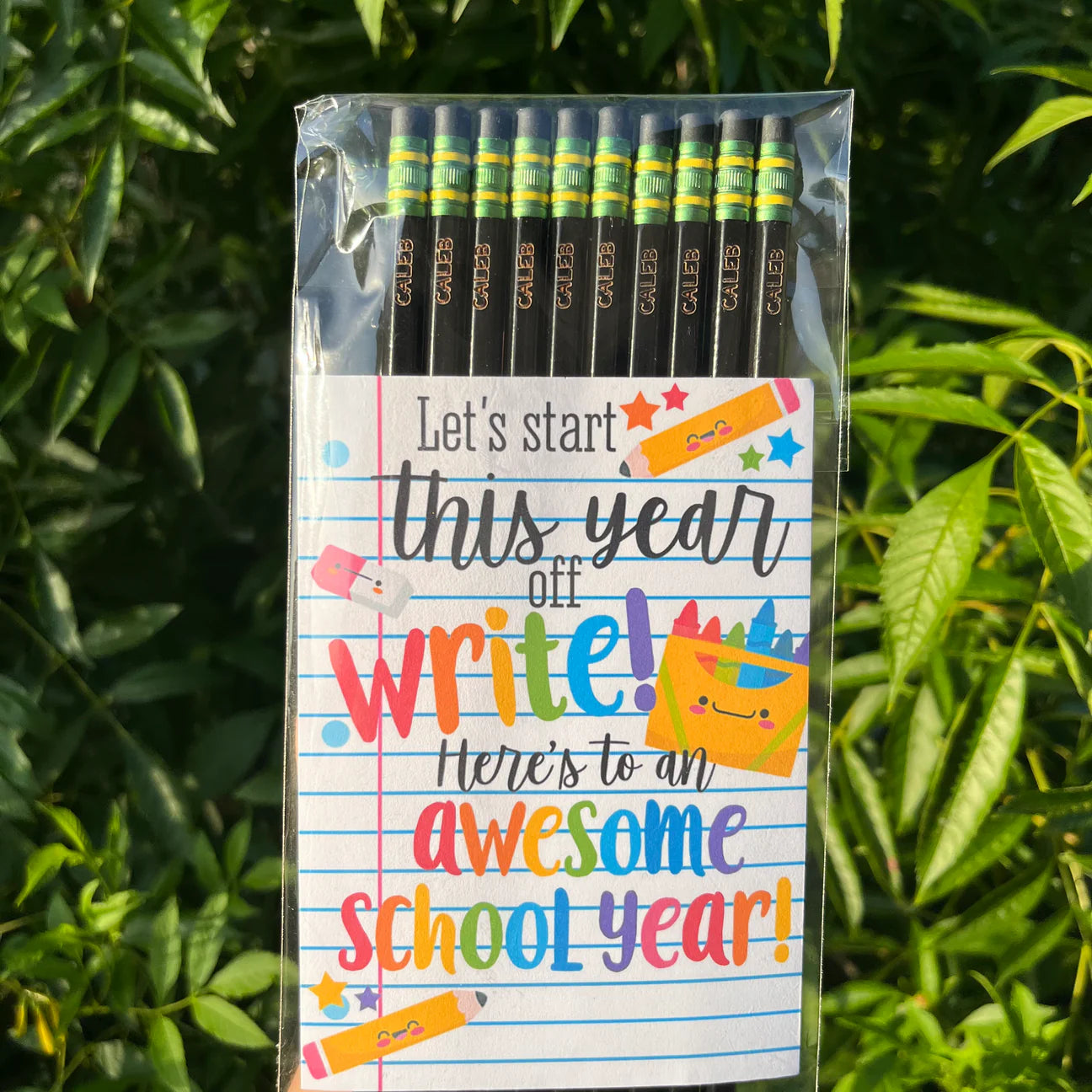 Personalized Black Ticonderoga Pencils ~ 10 Pack