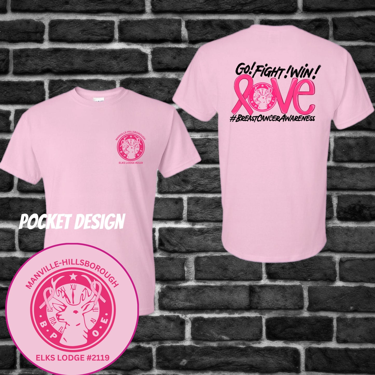 Elks Lodge #2119 - Breast Cancer (Pink)