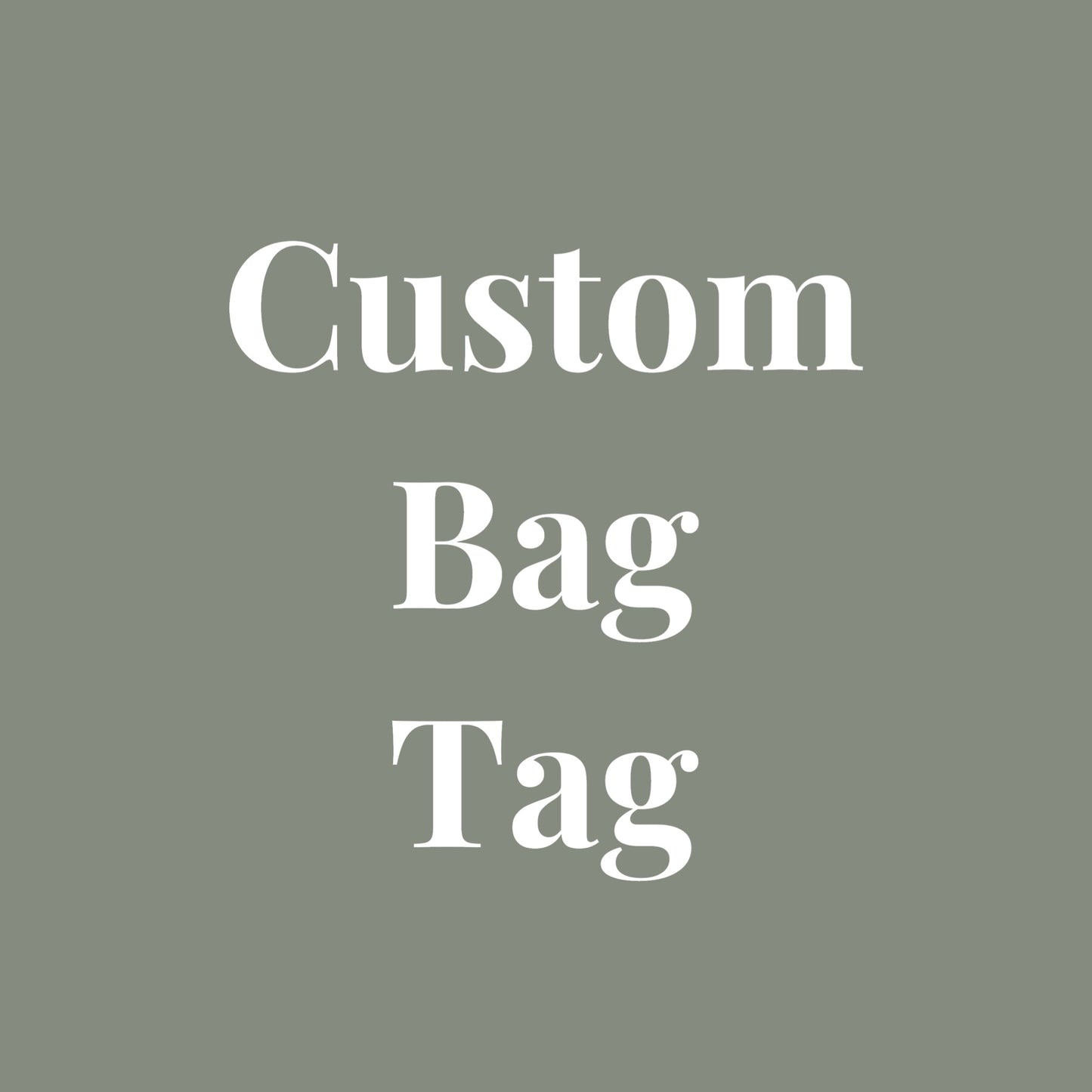 Custom Bag Tag