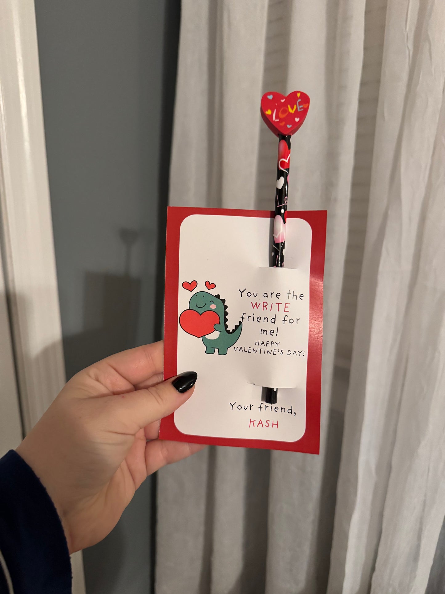 Valentine’s Day 2025 — Pencil with Card (Boy)