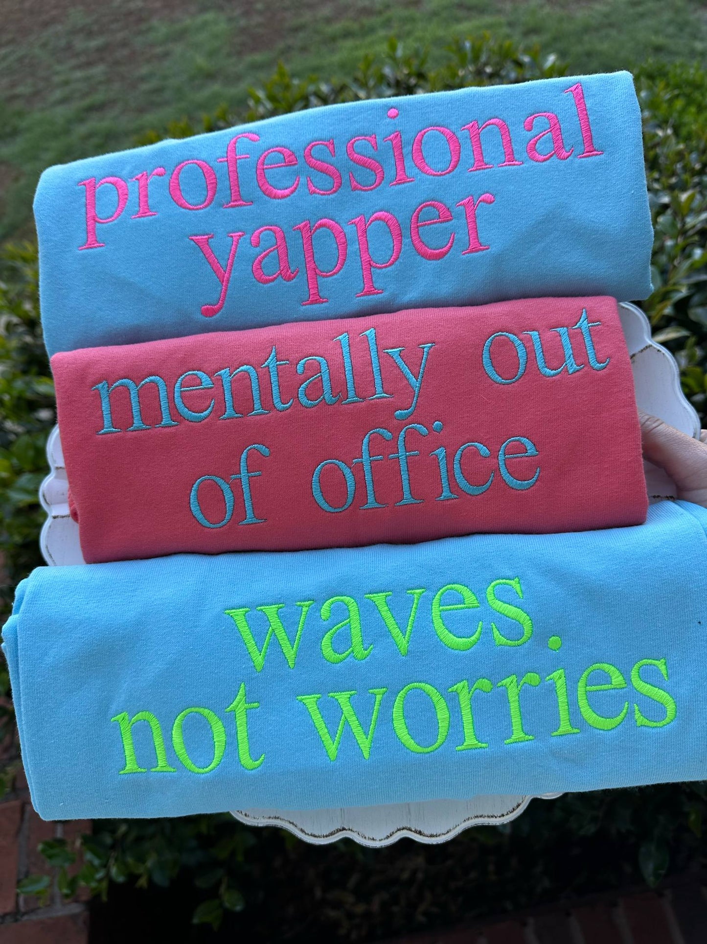 *Preorder* Embroidered Simple Sayings