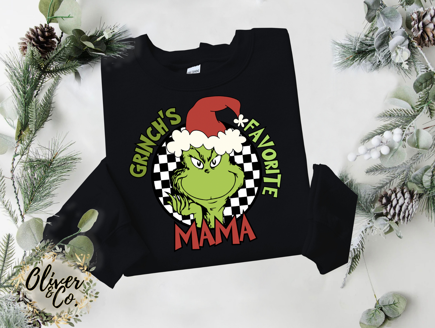 Christmas 2024 - Grinch's Favorite Mama (Green)