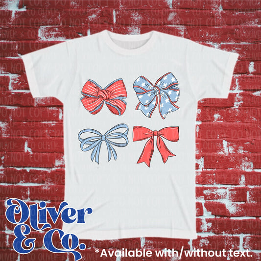 Red, White & Due! Bows with No Text