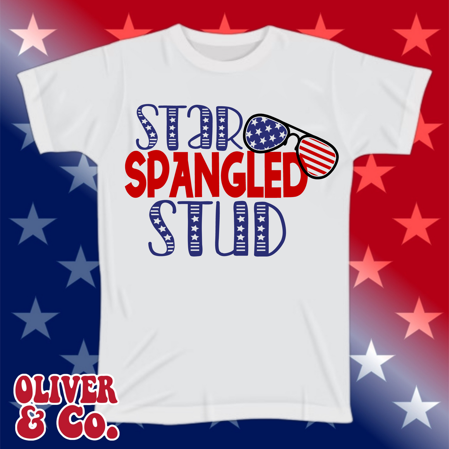 Red, White & Boom -- Star Spangled Stud