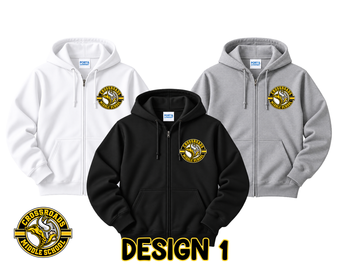 Crossroads Middle School - Full Zip Hood