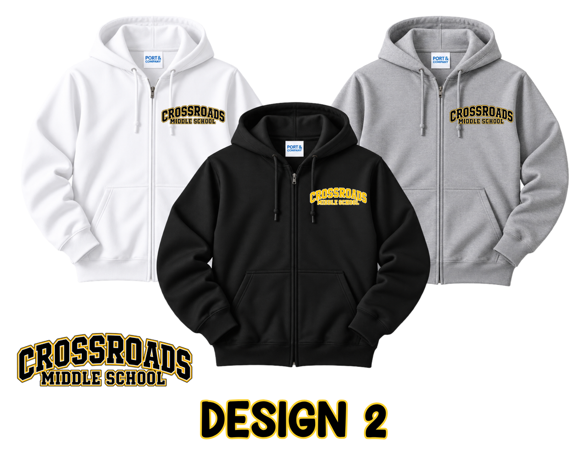 Crossroads Middle School - Full Zip Hood