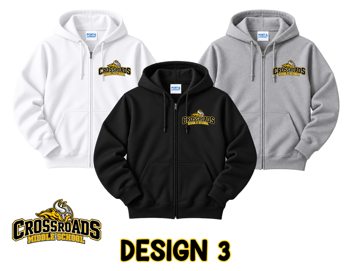 Crossroads Middle School - Full Zip Hood