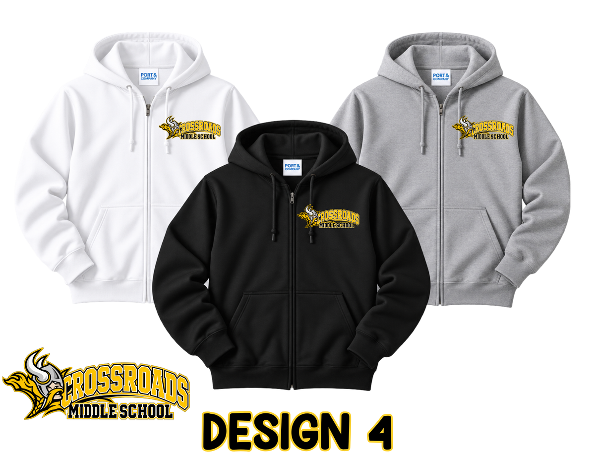 Crossroads Middle School - Full Zip Hood