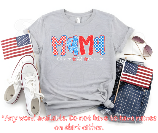 Red, White & Blue -- Patriotic Alpha