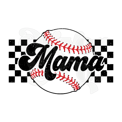 Baseball Mama (Checkered)