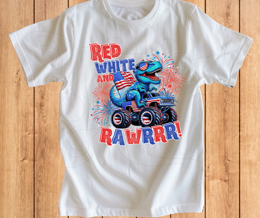 Red, White & Blue -- Red, White & Rawrrrr!