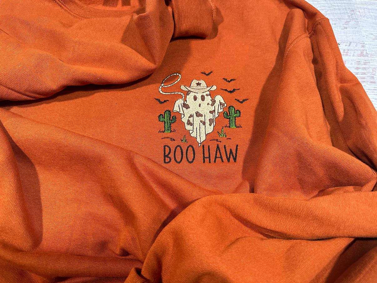 ~Embroidered Preorder~ Boo Haw Ghost Pocket