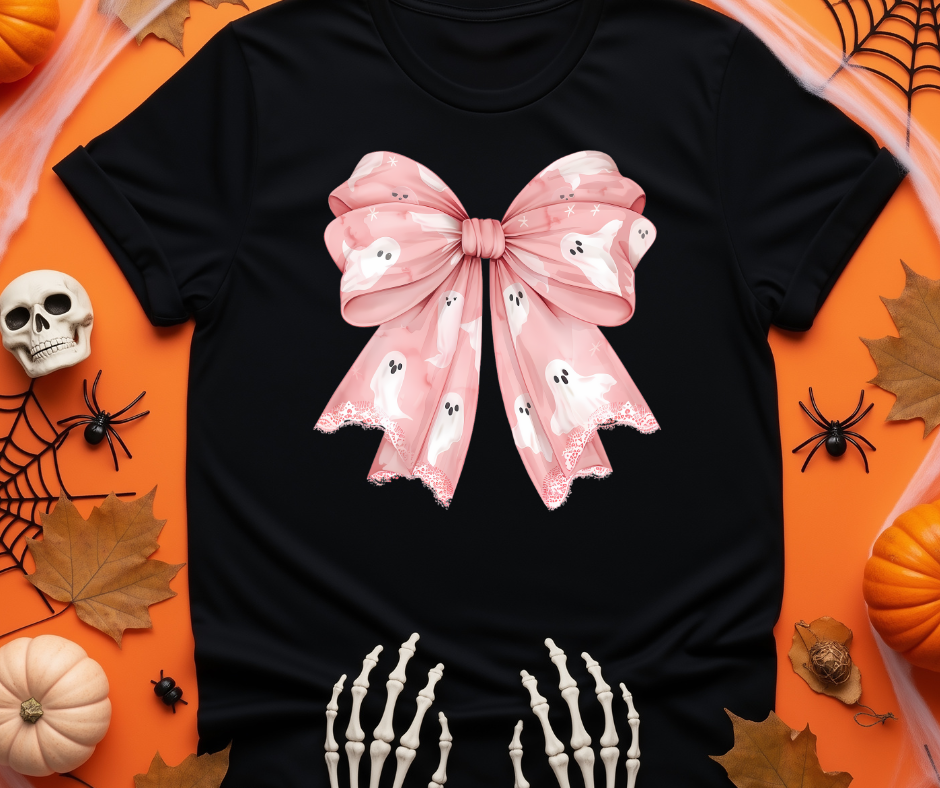 Let's Get Spooky -- Girly Ghost Bow