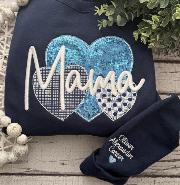 Embroidered - Valentine's Day Pre Order --> Triple Hearts