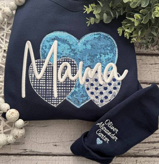 Embroidered - Valentine's Day Pre Order --> Triple Hearts