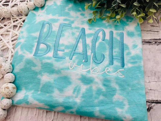 *PREORDER* Embroidered Beach Vibes Tie Dye