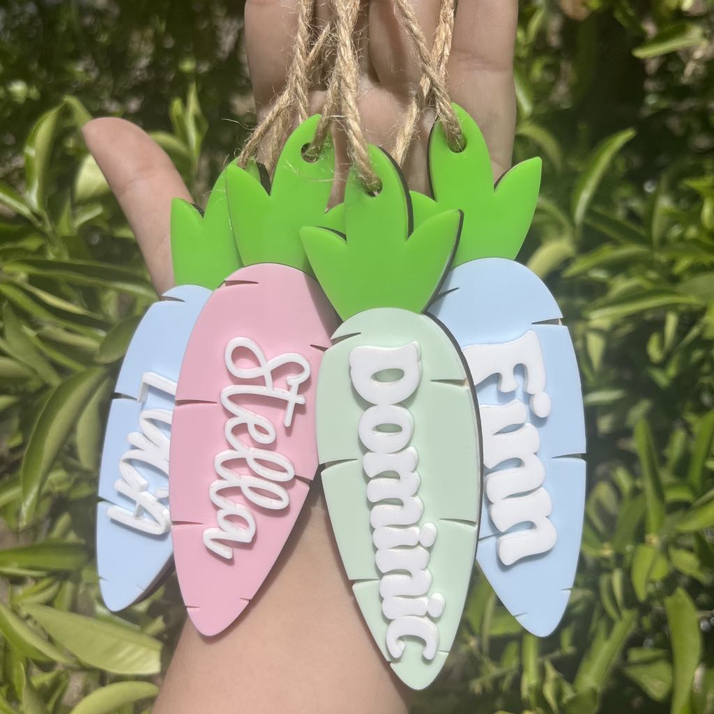 Carrot Basket Tag (Acrylic)