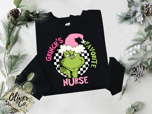 Christmas 2024 - Grinch's Favorite Nurse