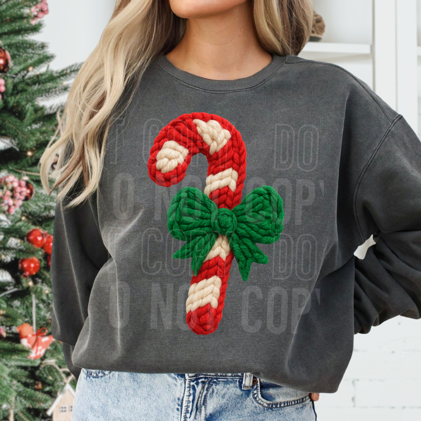 Christmas 2025 - Faux Embroidery Candy Cane