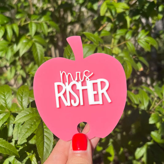 Custom Pink Apple Tumbler Topper