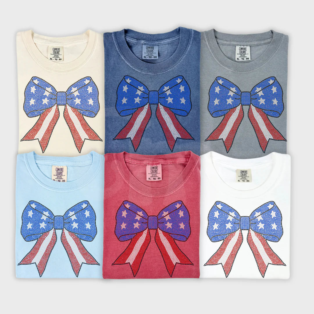 Red, White & Blue -- Spangle Patriotic Bow