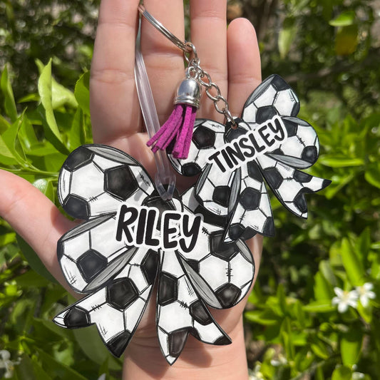 BOGO - Buy a bag tag, get a free keychain! Bow Bag Tag
