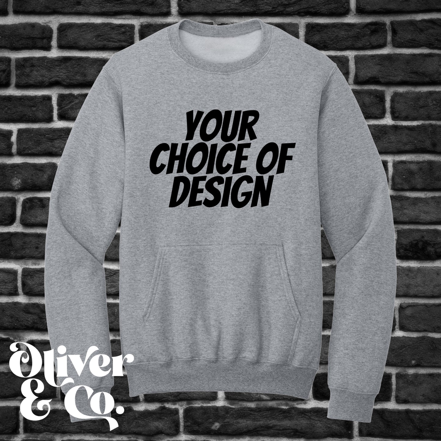Fleece Crewneck Pocket Sweatshirt ~ Pick your own design!