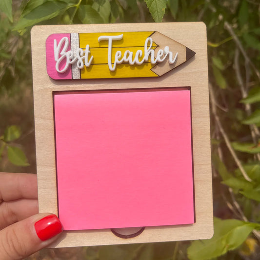 Custom Pencil Sticky Note Holder