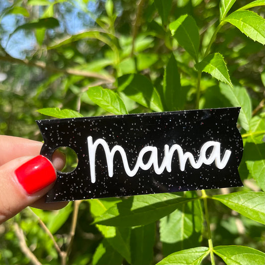 Custom Black Glitter Tumbler Topper