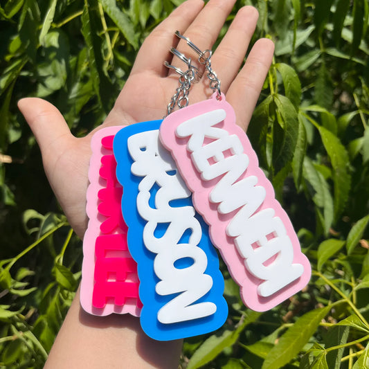 Groovy Name Keychain