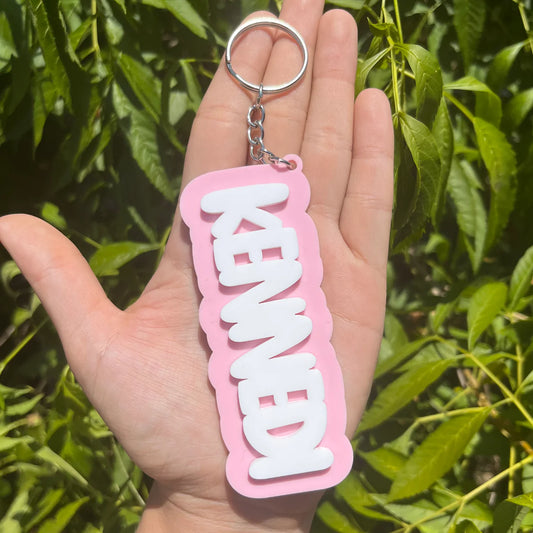 Groovy Name Keychain