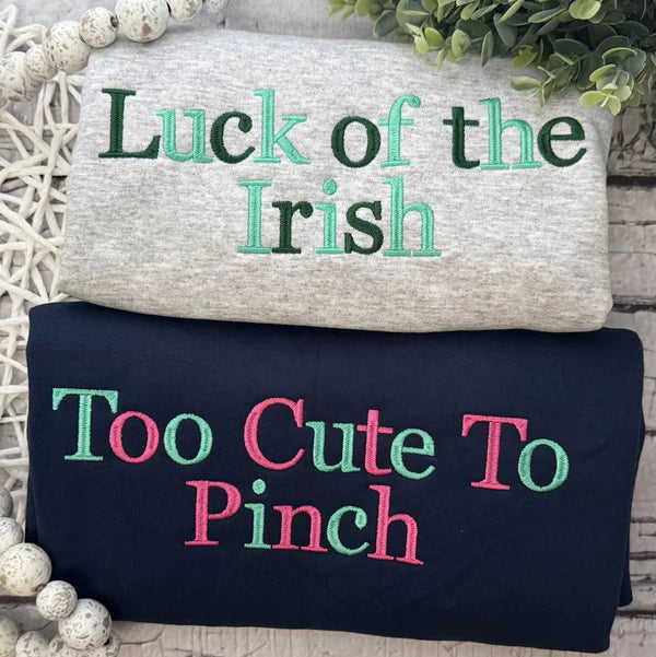 Embroidered - St. Patrick's Day --> Simple Sayings