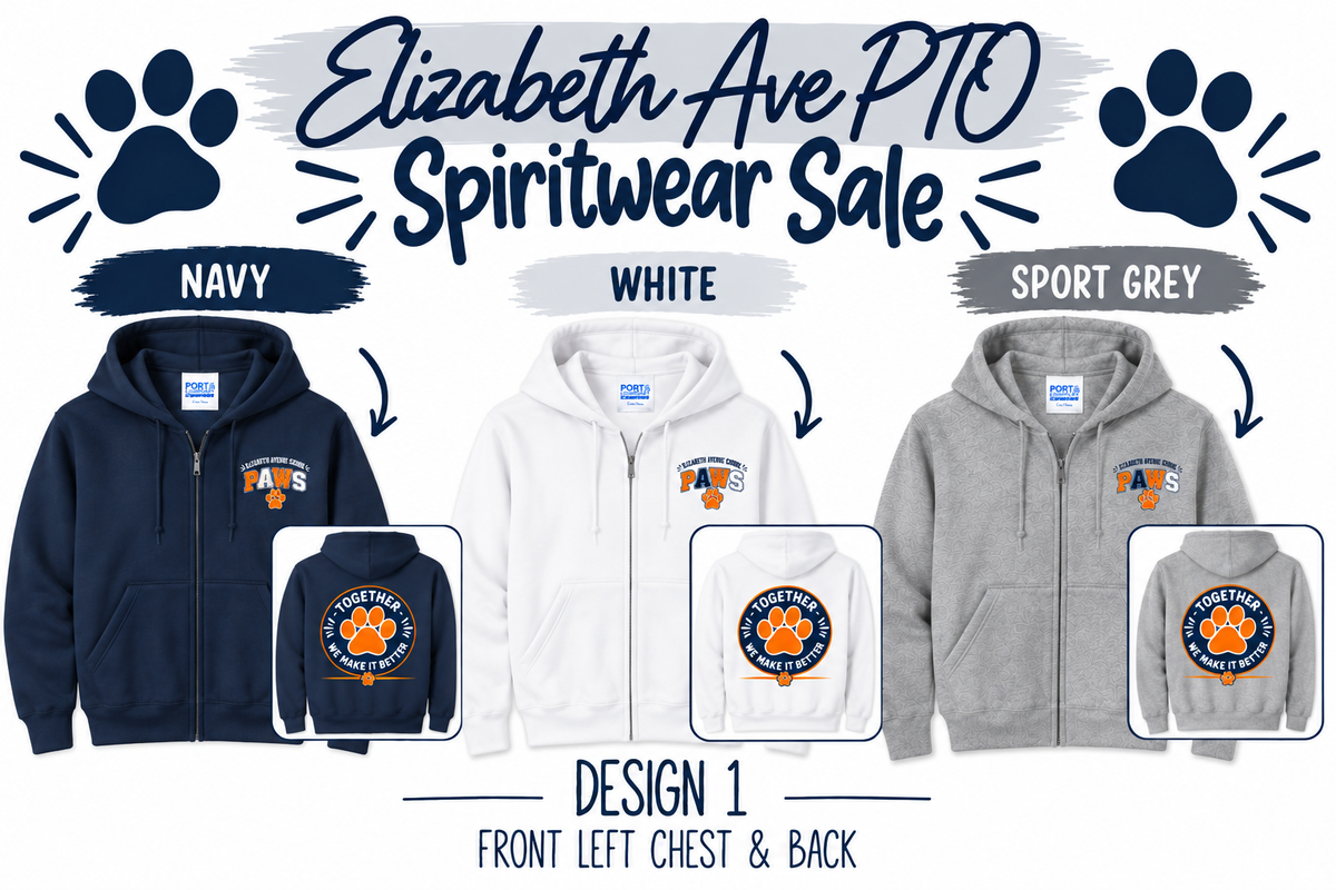 Elizabeth Avenue School - Spiritwear Full Zip Hood
