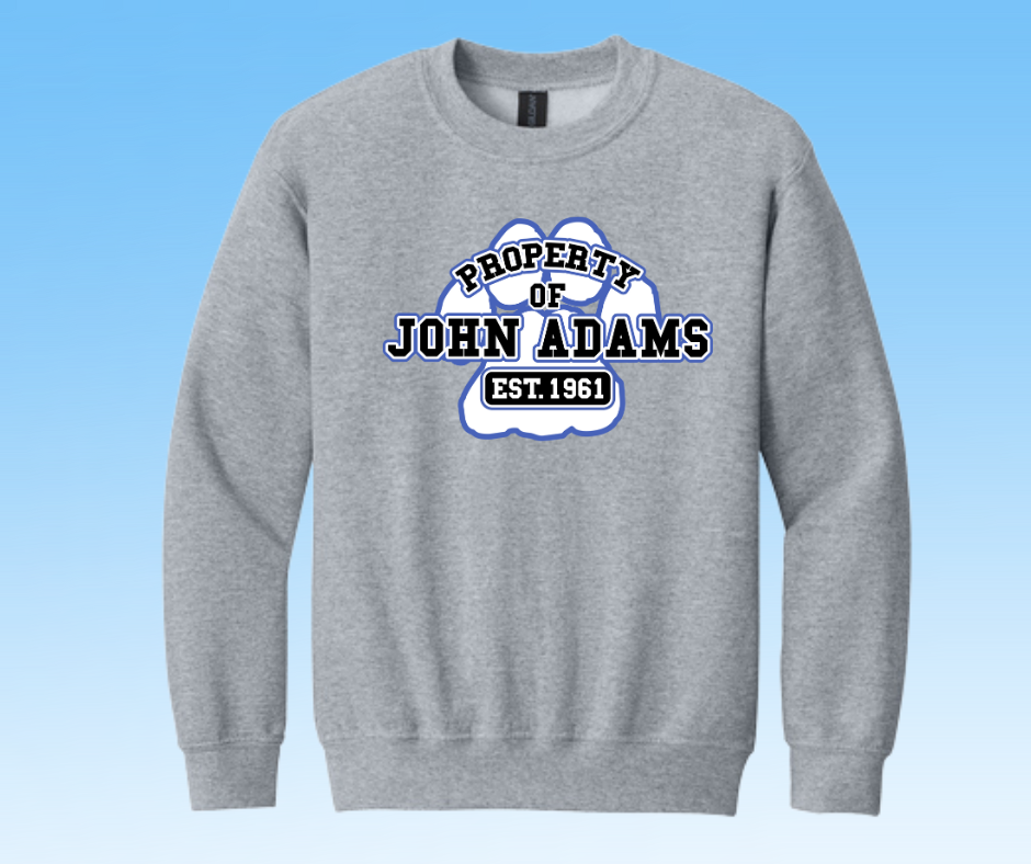 John Adams Spirit Wear - Gray Pullover (Youth-Adult)