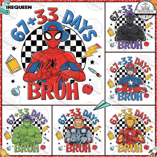 100 Days of School -- Super Hero *Multiple Designs*