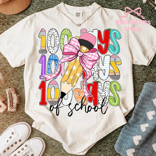 100 Days of School -- 100 Days Bow