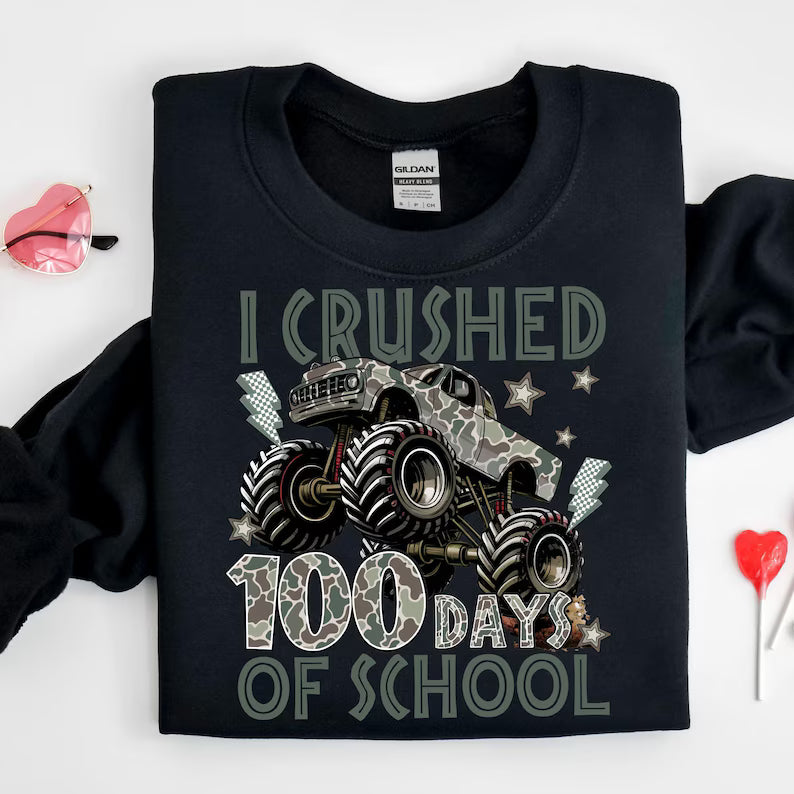 100 Days of School -- Crushed 100 Days Camo Truck