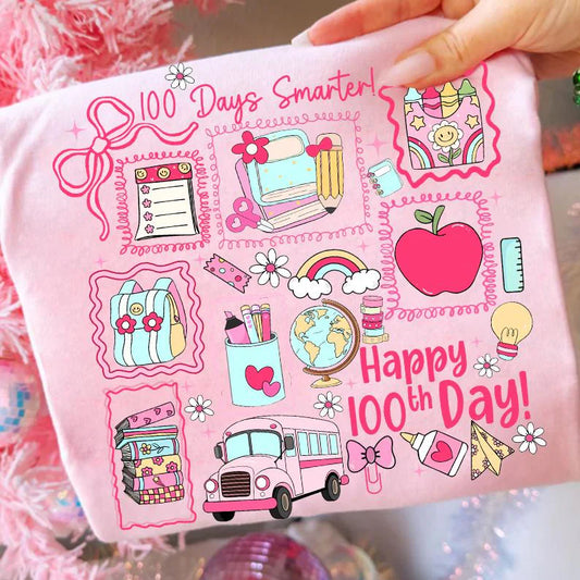 100 Days of School -- Girly Collage