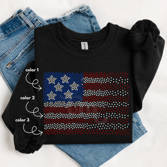 Red, White & Blue -- Spangle Scattered Flag