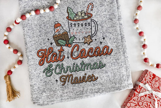 Hot Cocoa & Christmas Movies Blanket